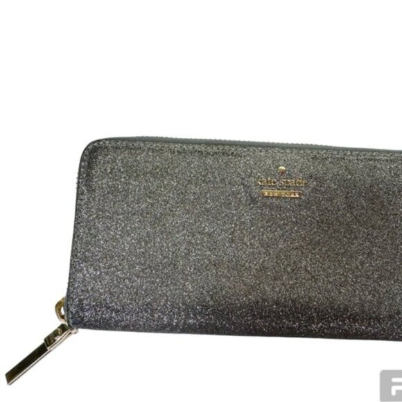 Kate Spade Lola Glitter Zippy Leather Large Zip Around Continental Wallet Clutch - Picture 4 of 16
